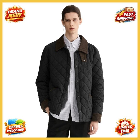 Lightweight Quilted Puffer Jacket Water Repellent Barn Coat Casual Outerwear